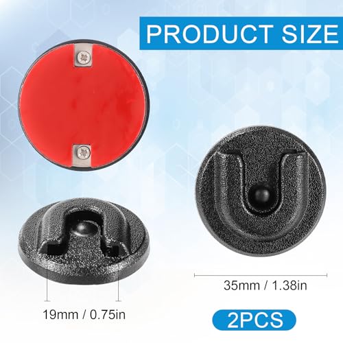 2pcs Cb Radio Mic Holder, Microphone Hanger Round Knob Mic Holder Mount with Adhesive Back Ham Radio Accessories for Alinco Anytone Bao-Feng