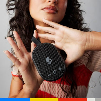 Skullcandy Ounce+ Wireless Bluetooth Speaker - IPX7 Waterproof Mini Portable Speaker with 16 Hour Battery, True Wireless Stereo, and Ballistic Nylon Carry Strap (Black) - color: Black