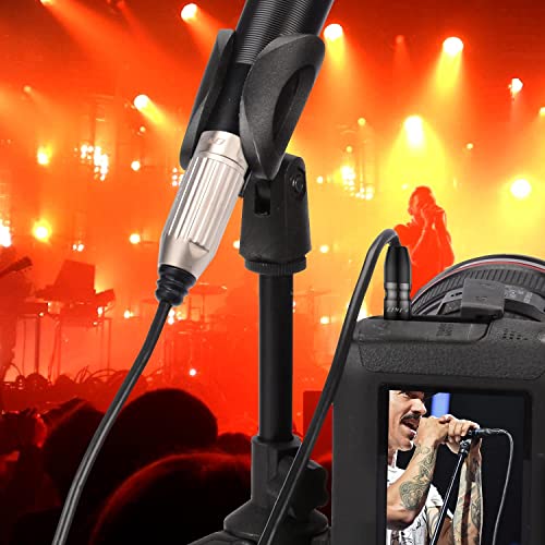 J&D XLR Female to 3.5mm TRS Mic Cable Bundle with 3.5mm to 1/4" TRS Audio Cable, Balanced Cord, 3 Feet