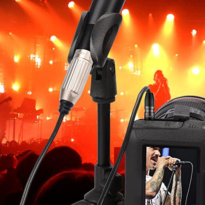 J&D XLR Female to 3.5mm TRS Mic Cable Bundle with 3.5mm to 1/4" TRS Audio Cable, Balanced Cord, 3 Feet