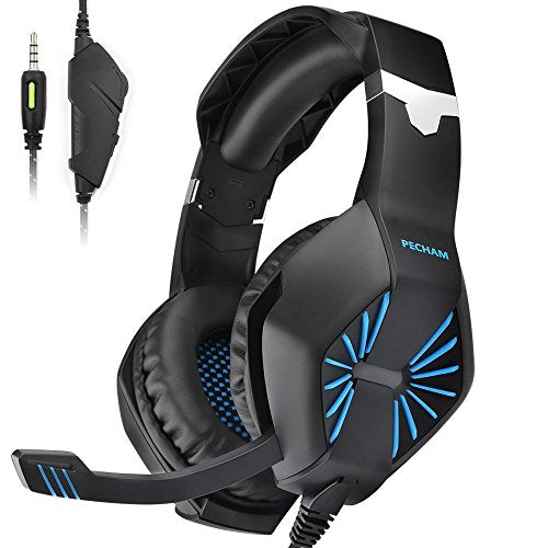 PECHAM 3.5MM Gaming Headset with Mic for Xbox One, PS4, PC,Smart Phone, Laptops, Computer-Noise Reduction Game Earphone - Surround Sound
