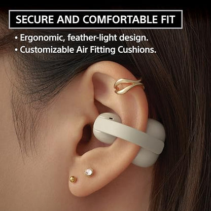 Sony LinkBuds Clip Open-Ear Truly Wireless Earbuds Clip-On Design, Black - color: Black