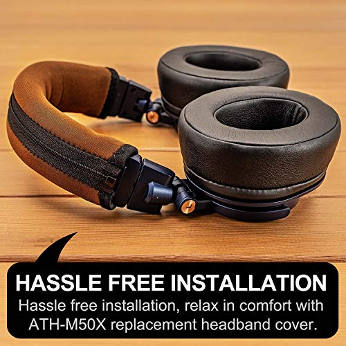 Replacement Headband Cover Compatible ATH M50X M50 M40X M40 M30X M20X Headphones (Brown) - color: Brown