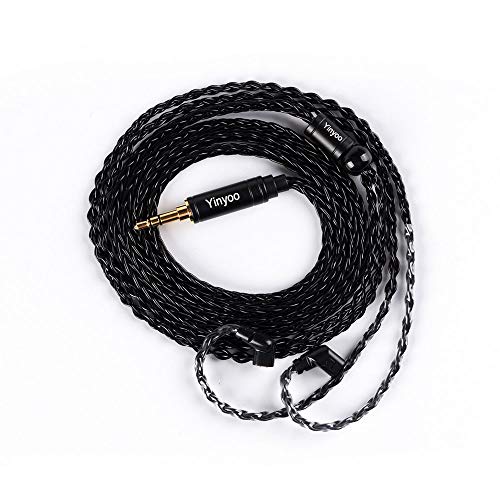 YINYOO 1.2 Meter Long in Ear Monitor Cable, KZ ZS10 Pro IEM Cable, Upgraded Earbuds Cord for ZSN PRO X, Castor, EDX PRO, ZS12 PRO X, ZS10 Prox, ZS10 PRO 2, ZAR, ZAS, CCA CRA (QDC-Pins 3.5mm) - size: 1.2m, style: QDC,3.5mm