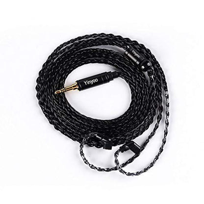 YINYOO 1.2 Meter Long in Ear Monitor Cable, KZ ZS10 Pro IEM Cable, Upgraded Earbuds Cord for ZSN PRO X, Castor, EDX PRO, ZS12 PRO X, ZS10 Prox, ZS10 PRO 2, ZAR, ZAS, CCA CRA (QDC-Pins 3.5mm) - size: 1.2m, style: QDC,3.5mm