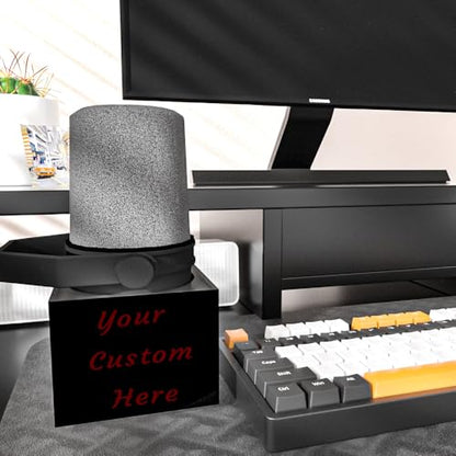 Customizable Microphone Flag for MV7 Personalization Microphone Logo Box MV7+ MV7X XLR mic flag (Black) - color: Black