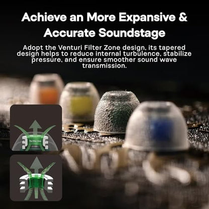Linsoul Tangzu Tang Sancai Noble Earbud Tips,Stainless Steel IEM Ear Plugs