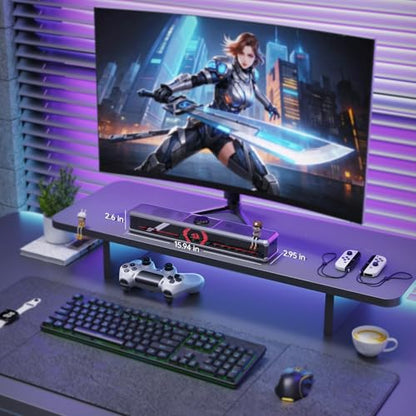 Redragon Computer Speakers, PC Speakers Stereo Desktop Sound-bar for Computer, Desktop, Laptop, Monitor, PC, Pad, Cellphone, Bluetooth & USB Input, GS524