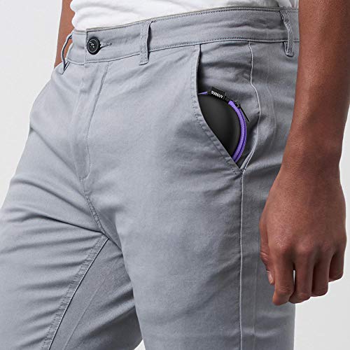SUNGUY [2-Pack Earbuds Cases, Small Round Pocket Earbud Travel Carrying Case Pouch with Carabiners for Earbuds, Headsets, in-Ear Headphones, Hearing Aids, USB Cable and More (Green + Purple) - color: Green+Purple
