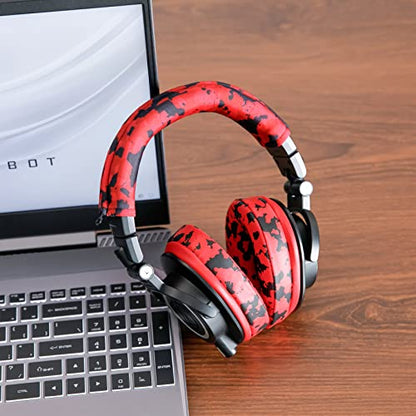 WC BandZ V2 - Headband Cover for Audio Technica ATH M50X & M50XBT | Made by Wicked Cushions | Also fits ATH M50, M40X & More, Machine Washable, No More Flaking Leather | Red Camo - color: Red Camo