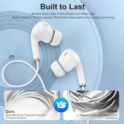 USB C Wired Headphone for iPhone 18 Pro Max/18 Pro/Duo/17 Pro Max/17 Pro/17