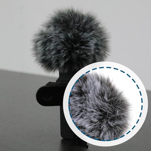 ECSiNG 2pcs Lavalier Microphone Furry Wind Muff Compatible with Diameter of 0.5-1.2cm Clip-on Lavalier Microphones (0.5cm) - size: 0.5-1.2cm