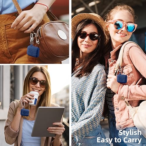 Lerobo for AirPod Case 2nd/1st Generation with Keychain | Flower Engraved Silicone Protective Cover for AirPods 2 Case, Wireless Charging, Led Visible, One-piece Design, Midnight Blue - color: Midnight Blue