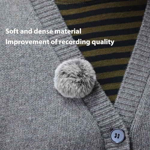 LEFXMOPHY for Hollyland Lark M2 Windscreen, Furry Wind Muff Deadcat Cover 2-Pack Grey - color: GREY