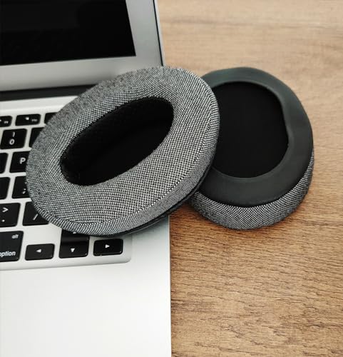 Breathable Fabric Earpads Replacement for Creative Sound BlasterX H6 7.1 USB Gaming Headset Ear Cushions