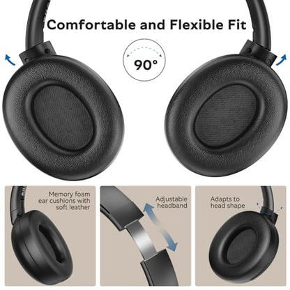 OHAYO Wireless TV Headphones for Seniors with Transmitter Charging Dock, Digital Optical AUX RCA Plug and Play Wireless Headphones for Watching TV, No Audio Delay, 100ft Range, Hearing Impaired Gifts