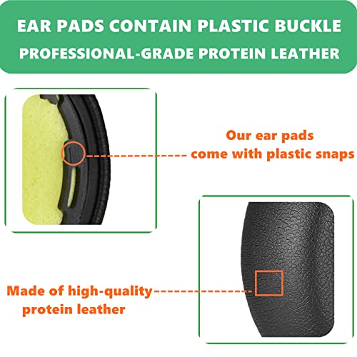 HSC040W Ear Pads Replacement for Jabra Evolve 75/75+ /75 UC /75 MS Headset | Ear Cushions with High-Density Protein Leather Mic Foam Kit Earpads(Do Not Fit Jabra Evolve2 75)