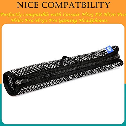 HS70 Headband Replacement for Corsair HS75 XB HS70 Pro HS60 Pro HS50 Pro | Soft Fabric Head Band Protector Cover