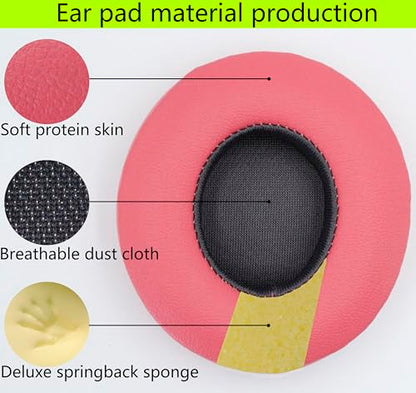 Replacement Ear Pads Compatible with Beats Solo3.0 Wireless Psychedelic red - color: Psychedelic red
