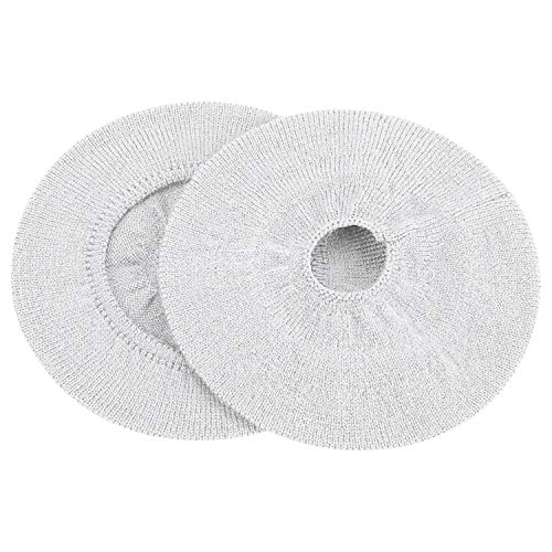 Earpads Sweater Cover Protectors with Stretchable Knit Fabric for Beats Studio 3/2 Bose QC35 25 15 Headphones and Other Headsets with 3-4 Inch Ear Cushions [ 2 Pairs ] (White) - color: White