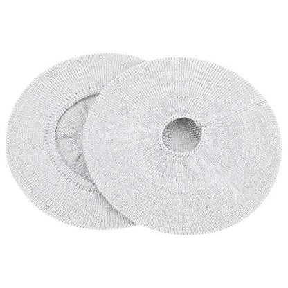 Earpads Sweater Cover Protectors with Stretchable Knit Fabric for Beats Studio 3/2 Bose QC35 25 15 Headphones and Other Headsets with 3-4 Inch Ear Cushions [ 2 Pairs ] (White) - color: White