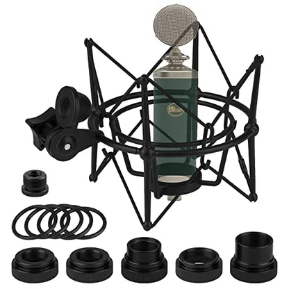 GEEKRIA for Creators Microphone Shock Mount Compatible with Blue Ember, Bluebird SL, Spark SL, Baby Bottle SL & Kiwi, Anti-Vibration for Podcast, Streaming, Studio Recording (Black)