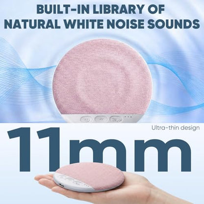 Sleep Pillow Speaker, 2026 New Bluetooth Pillow Speaker,Portable Bluetooth Under Pillow Speaker with White Noise，for Deep Sleeping, for Side Sleepers and Deep Sleep (No Charger (Pink) - color: Pink