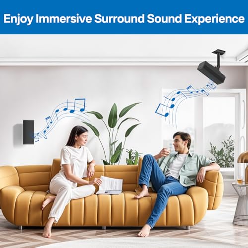 Angle Adjustable Speaker Mount for Bose Speaker Wall Mounts - Wall & Ceiling Mount for Bose UB-20 Series II, SoundTouch, CineMate, Lifestyle, Acoustimass, Cube Surround Sound Speakers Bracket, Black - color: Black