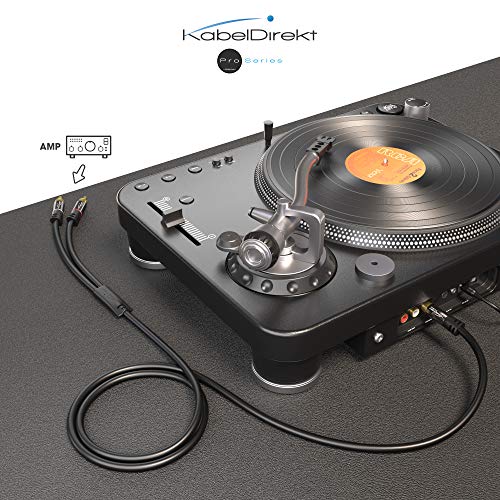 KabelDirekt – RCA/Phono Y Cable – 1×2 – 15ft | Coax, male/male plugs, analog/digital, adapter for subs/amps/Hi-Fis/home theater/receivers, black - size: 15 feet, style: 1-Pack