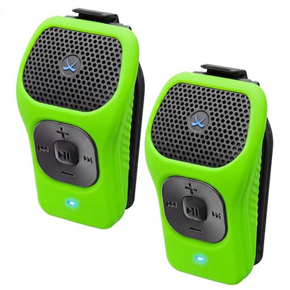 noxgear 39g Wearable Bluetooth Speaker, Mini Clip-On, 2 Pack, Green - color: Bright Green, size: 2 Pack