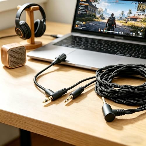 FAAEAL Voice Call Microphone Boom Cable,Aluminum Alloy Mic Dual 3.5mm Gaming Cable Compatible with Hifiman HE4XX HE560 MDR Z1R Beyerdynamic T1Ⅱ for Studio Gaming livestreams Audiophile 3.5mm 6.5ft - size: 3.5mm Boom Mic