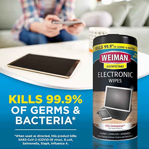 Weiman Disinfecting Electronic Cleaning Wipes, 30 Count