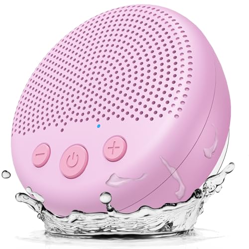 LENRUE Shower Speaker, Bluetooth Waterproof Speaker Wireless, Portable Speaker with Clear Loud Sound, Suction Cup, Lanyard, Ideas Gifts - color: Pink