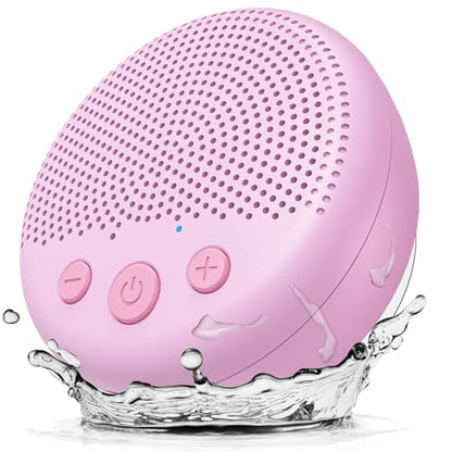 LENRUE Shower Speaker, Bluetooth Waterproof Speaker Wireless, Portable Speaker with Clear Loud Sound, Suction Cup, Lanyard, Ideas Gifts - color: Pink
