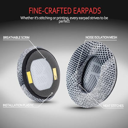 Instant-Chill Professional Bose Headphones Ear Pads, Fits Bose QuietComfort 35 ii /QC35 /QC25 /QC2 /QC15 /Ae2 /Ae2i /Ae2w /SoundTrue & SoundLink(Over-Ear), Cooling-Gel by Krone Kalpasmos – Grey Scrim - color: Cooling-Gel Grey