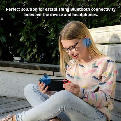Aux Bluetooth Adapter for car，2-in-1 Bluetooth Transmitter Receiver，Wireless Transmitter for TV, PC, MP3, Gym, Airplane Use with Any 3.5 mm Audio Jack