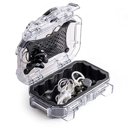Evergreen | in Ear Monitor Protective Cases for IEM - Compatible with KZ ZS10 Pro, ZST, ZEX, AS10, AS16, ZSN Pro X, YINYOO, TANGZU, Moondrop, Shure SE215, Airpods (52 Clear) - color: 52 Clear