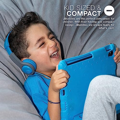 JLab, JBuddies Folding Gen 2, Kids Wired Headphones, Noise Isolation, Volume Limiting, Toddler Headphones, Blue/Grey | Noise Isolation, Volume Limiting, Toddler Headphones - color: Blue/Grey
