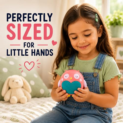 Planet Buddies Owl Kids Bluetooth Speaker, Cute Portable Animal Speaker | Wireless Animal Speaker for Kid, Rechargeable Long Battery, USB-C Charging, For Boys/Girls/Toddler/Baby, Home & Bedroom, Pink