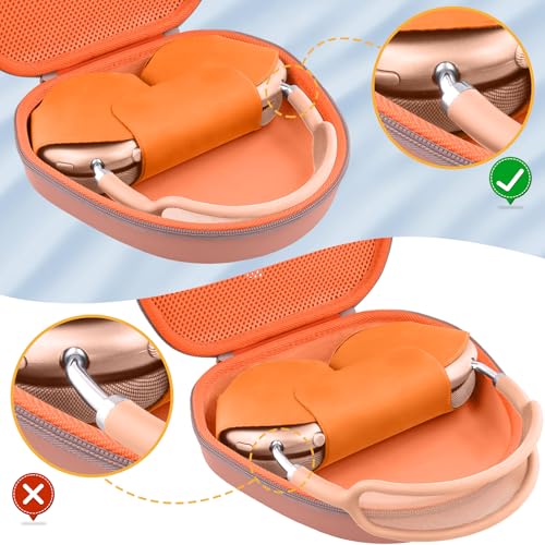 Hard Case for Apple AirPods Max 2/AirPods Max Wireless Headphones - color: Orange Case
