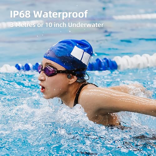 Bone Conduction Swimming Headphones, IPX8 Waterproof Open-Ear Headset | Bluetooth 5.4, 32GB Memory, Built-in Mic, 10H Playtime, Waterproof Sport Earphones Wireless - color: Pro - Black