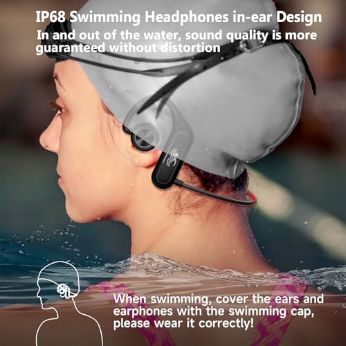 IP68 Waterproof Earbuds with 32GB MP3 Player Bluetooth 5.2 Wireless Headphones, Sports, Gym