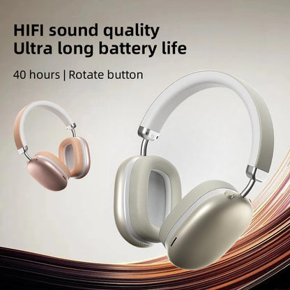 BT1638 Over-Ear Wireless Headphones, Premium Padded Headband, Champagne USB-C Charging, Bluetooth Headphones， Long Endurance Flight of up to 40 Hours，Fashionable and Colorful (Blue) - color: Blue