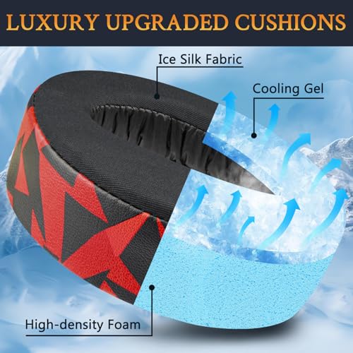 SOULWIT Earpads for Sony PS5 Pulse 3D Wireless Headset, Cooling Gel Replacement Ear Pad Cushions with Noise Isolation Foam - Red Storm - color: Red Storm