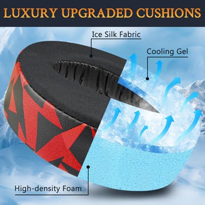 SOULWIT Earpads for Sony PS5 Pulse 3D Wireless Headset, Cooling Gel Replacement Ear Pad Cushions with Noise Isolation Foam - Red Storm - color: Red Storm