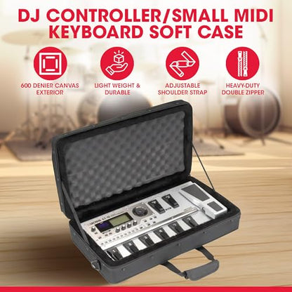 SKB 1SKB-SC2111 Foot Controller Soft Case (1SKBSC2111) | Rigid foam frame holds its shape, plush padded walls, doubles as a pedalboard bag, dual zippers, 21 inch carry strap