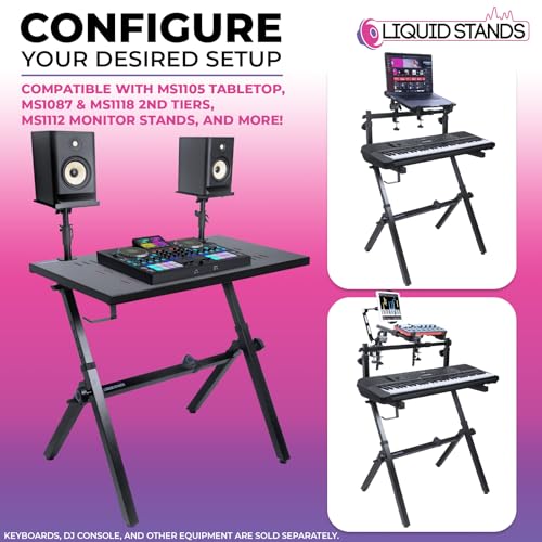 Liquid Stands Foldable Piano Keyboard Stand for 54-88 Key Z Style | Adjustable Heavy Duty Musical Stand Support for Kids and Adults, Portable for Digital Electric Music Keyboards - size: Foldable Z-Style