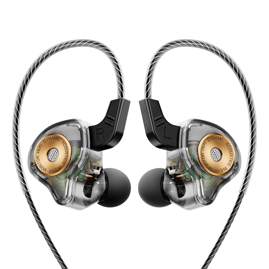 Piluyaa QKZ AK6 Ultra Wired Gaming Earbuds in-Ear Monitors Headphones MIC - color: Black