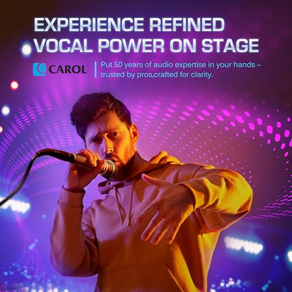 CAROL Sigma-plus2 XLR Wired Vocal Microphone, Dynamic Supercardioid, Rock | Patented dual-shock-mount and dual-diaphragm capsule. Built for rock and heavy metal band live performances. - style: Σ-plus 2
