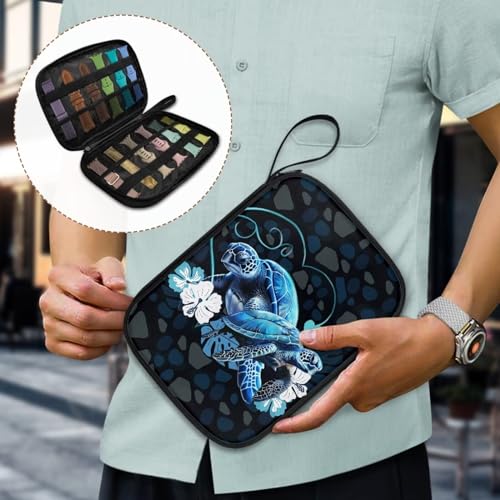 Watch Band Storage Bag Lightweight Watch Straps Carrying Case for Apple Watch, Smartwatch, and Other Watch Band Accessories, Sea Turtle - color: Sea Turtle